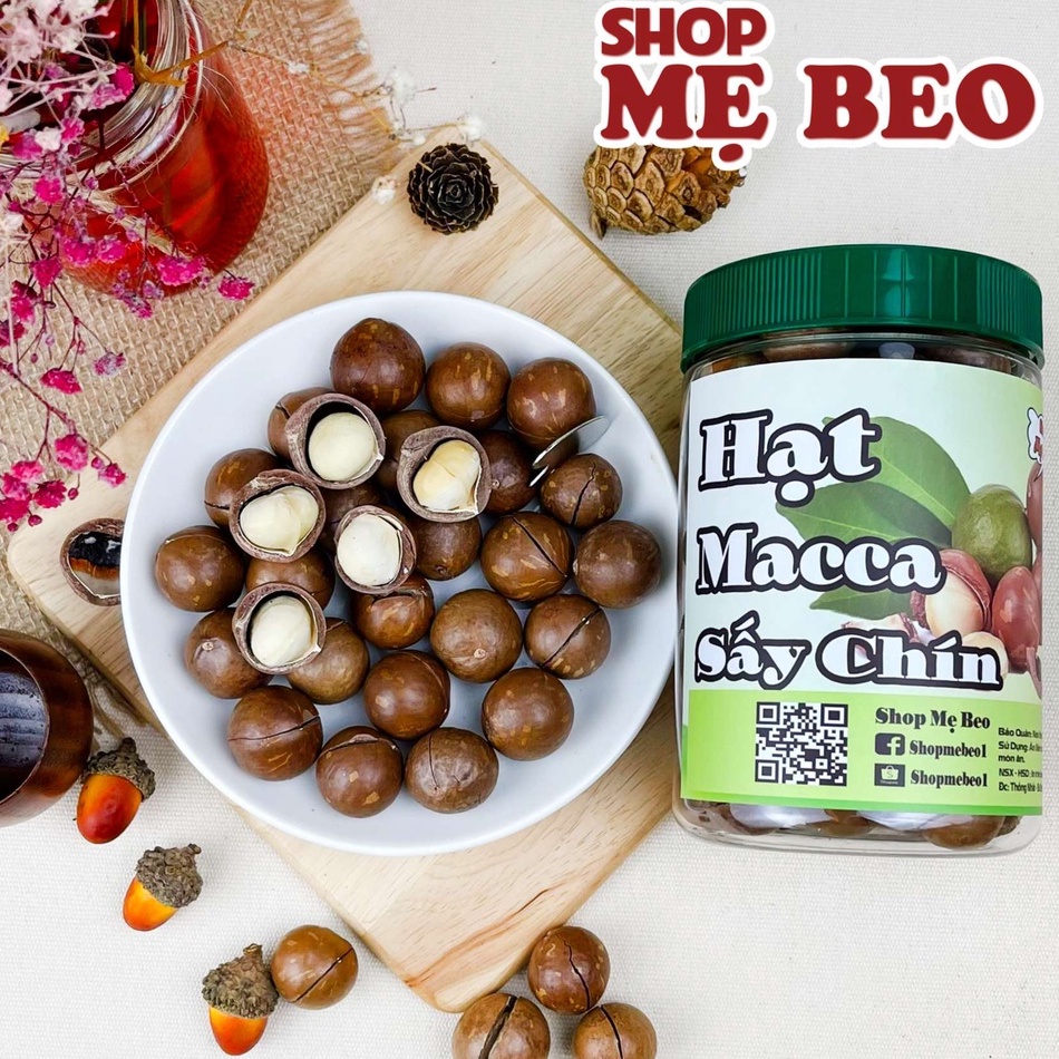 500Gr Hạt Macca Organic Sạch Nứt Vỏ Daklak Hộp