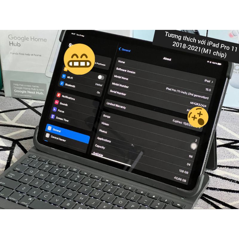 Bàn phím iPad Pro 11 Logitech Slim Folio PRO