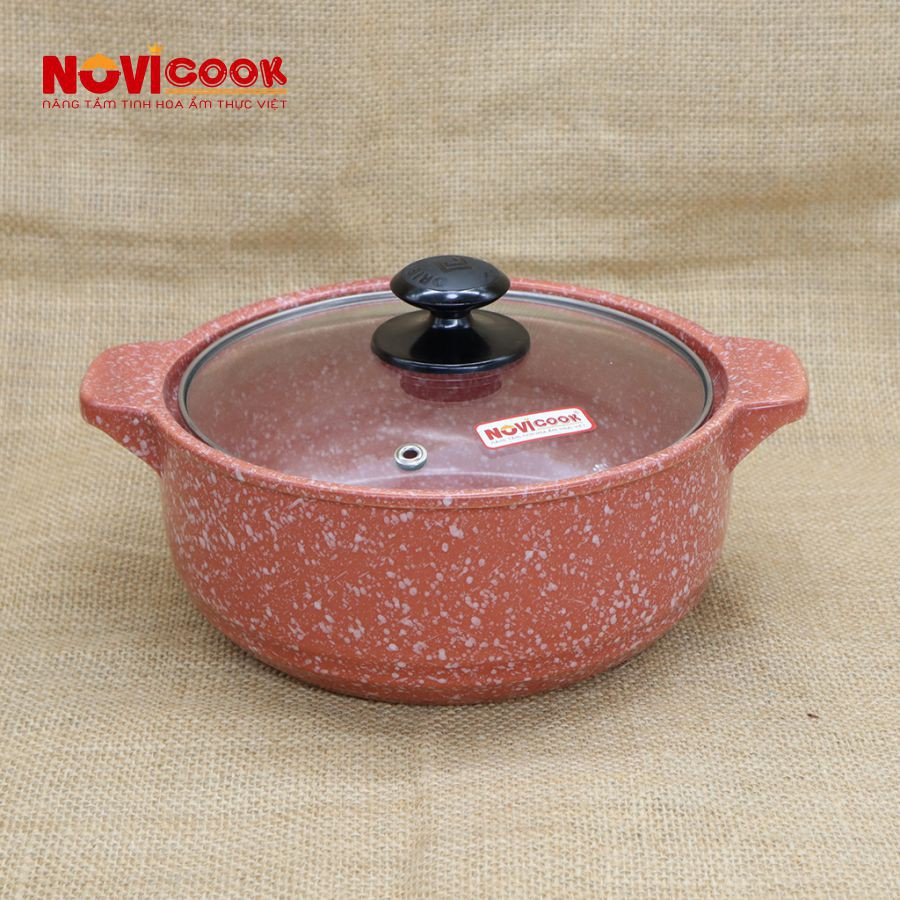 [4 Size] Nồi Sứ Sâu Cao Cấp Nâu Đỏ - nồi kho cá, nồi đất giá rẻ, nồi nhỏ, nồi mì cay, nồi lẩu