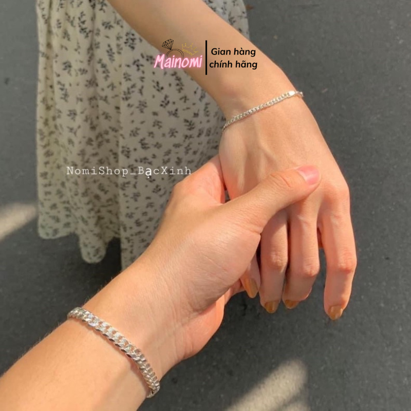 Dây đơn Bạc, mẫu cổ điển đeo làm lắc tay đơn hoặc đôi, đeo thành dây chuyền Đơn giản nhưng đậm chất riêng - NomiShop
