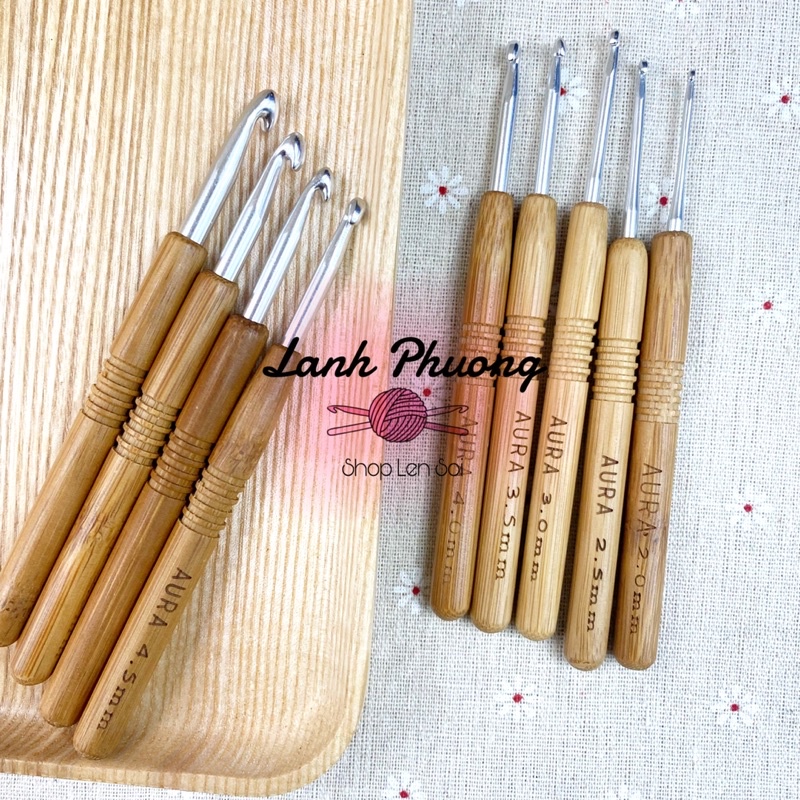 Kim Móc Cán Tròn Bằng Gỗ Nhiều Size Vintage