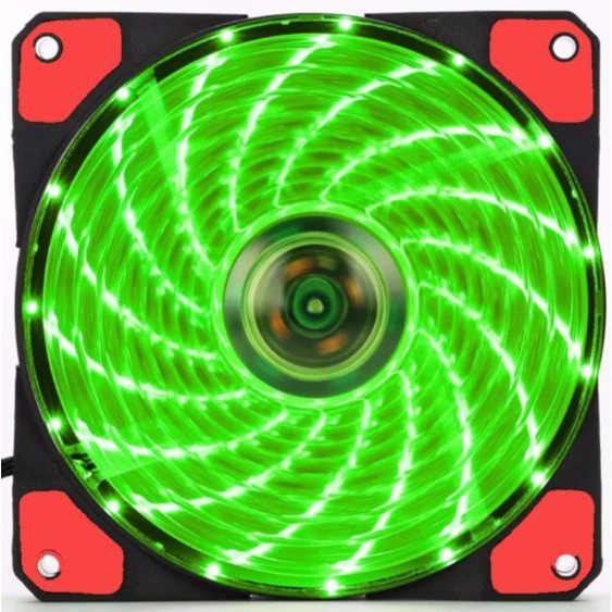 Quạt Case AgeCooler 120MM 15 Led siêu sáng (xanh lá)