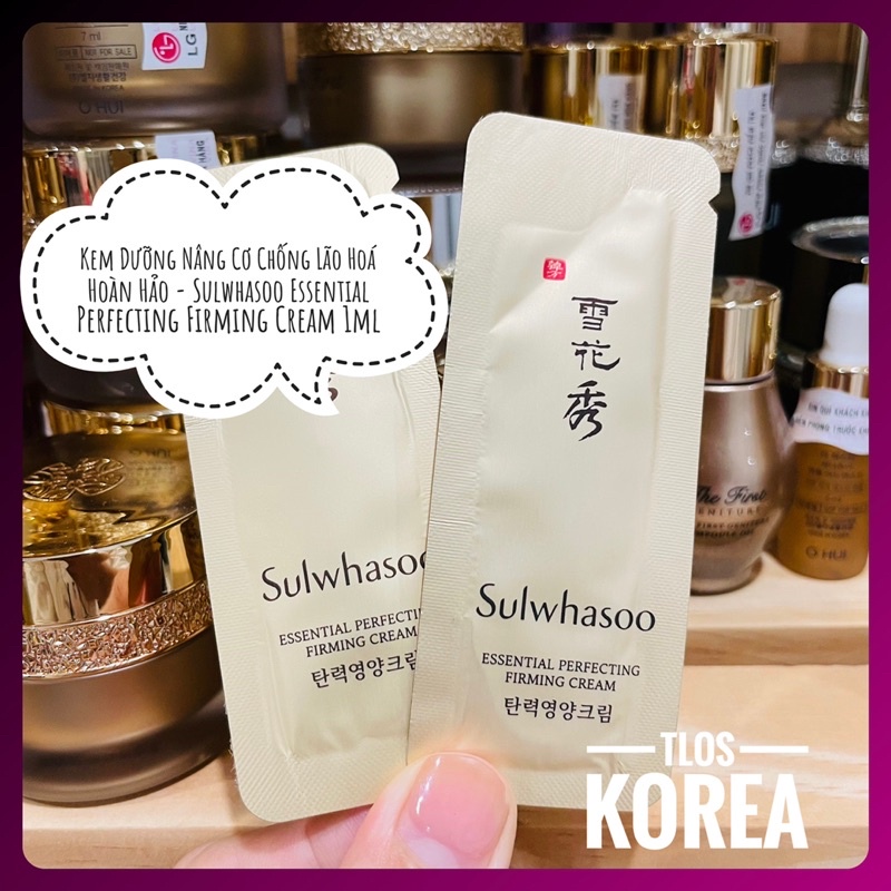 Gói Kem dưỡng Sulwhasoo Hoàn Hảo Nâng Cơ Chống Lão Cấp Ẩm Sulwhasoo Essential Perfecting Firming Cream 1ml