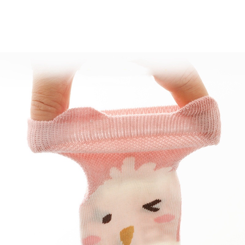 Tất Cotton Chống Trượt Hoạ Tiết Động Vật Dễ Thương Cho Bé 0-3 Tuổi