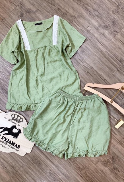 Sale lổ 115k. Đồ Bộ mặc nhà chất vải đũi mịn mát | BigBuy360 - bigbuy360.vn