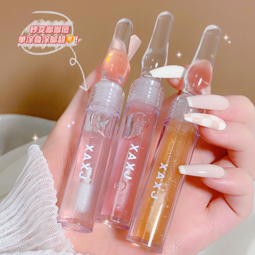 Son bóng nội địa trung, set 3 cây son bóng dưỡng ẩm có màu trong suốt G - Sammi beauty