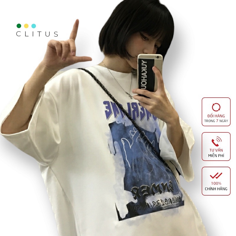 Áo Thun Unisex Nam Nữ Tay Lỡ - CLITUS FASHION