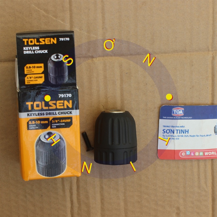 Đầu kẹp mũi khoan tự động 10mm tolsen 79170
