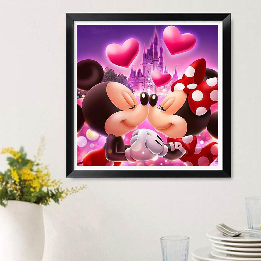 Tranh đính đá 5D DIY hình hoạt hình Disney chuột Mickey dễ thương trang trí nhà