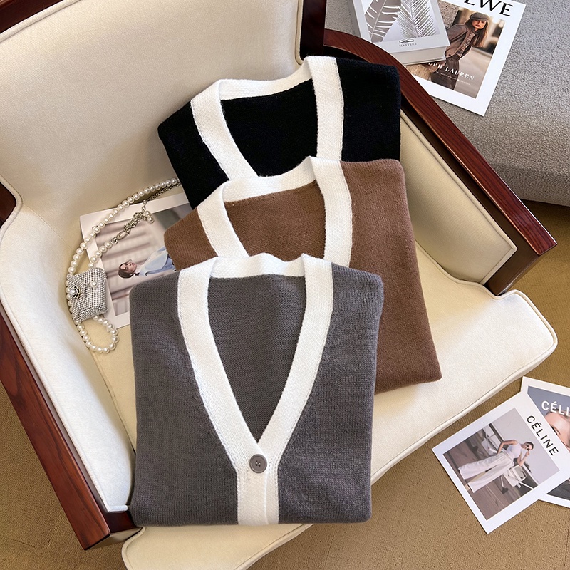 Áo Khoác cardigan Dệt Kim Phong Cách Hàn Quốc Thời Trang Thu Đông Mới Chất Lượng Cao