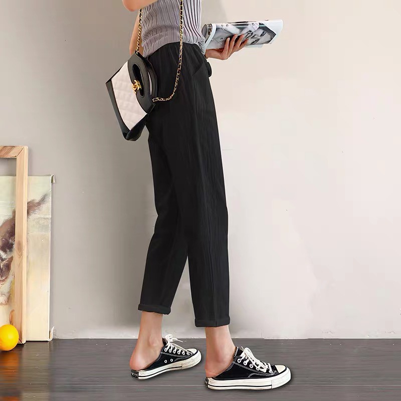 Quần baggy đũi cạp chun dáng lửng - chất đũi mát mịn - nhiều màu siêu xinh | BigBuy360 - bigbuy360.vn