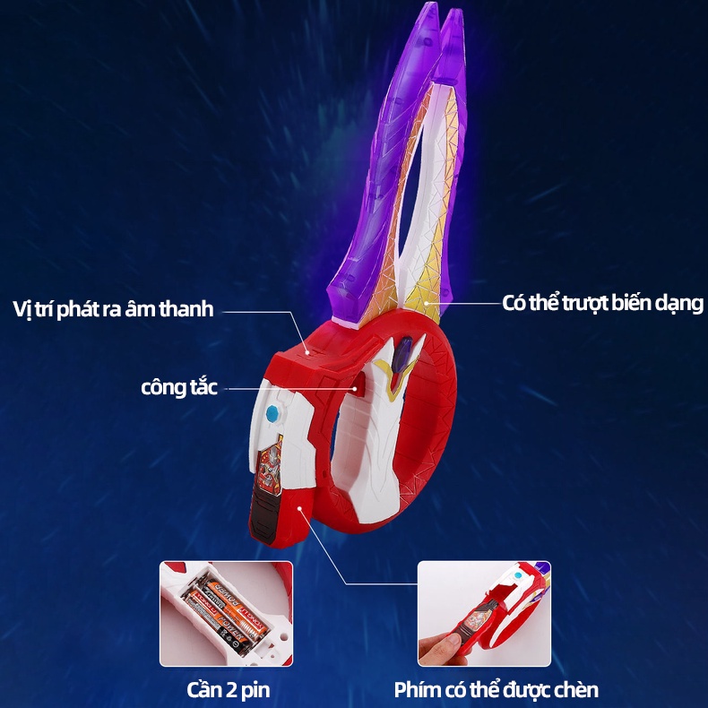 Ultraman Trigger: New Generation Tiga GUTS Siêu nhân điện quang Đồ chơi cậu bé biến hình thiết bị định hình đồ chơi cho bé trai