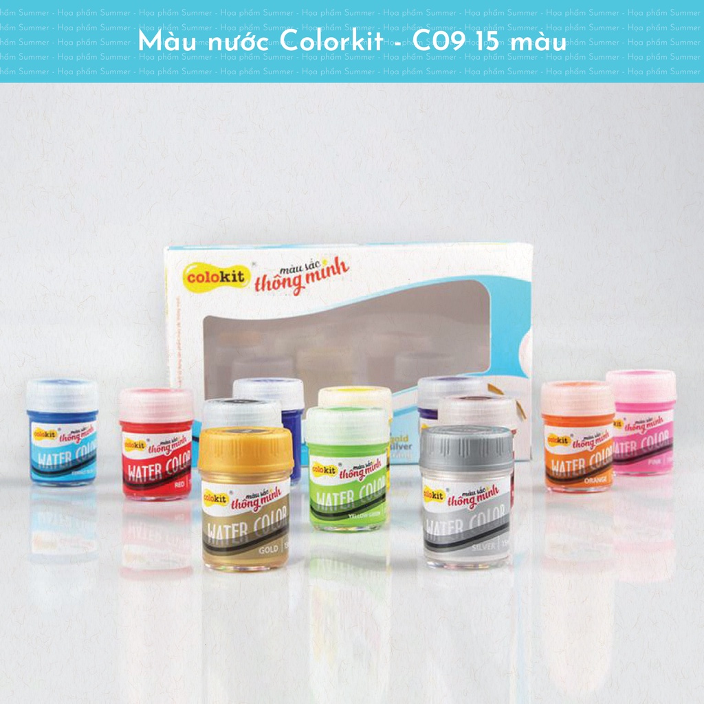 Màu nước Colorkit Thiên Long C09 bộ 15 màu