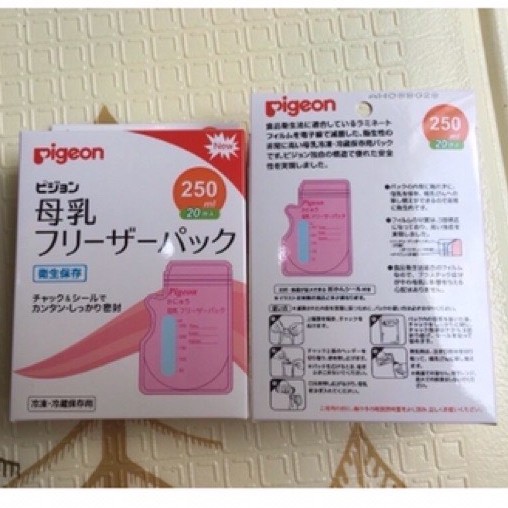 [Mã FMCG8 giảm 8% đơn 500K] Hộp 20 Túi Trữ Sữa Pigeon 250ml