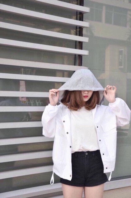 Áo khoác kaki nón xám | BigBuy360 - bigbuy360.vn