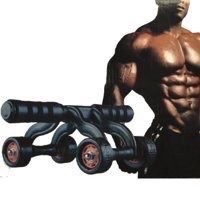 Con Lăn Tập Bụng, Dụng Cụ Tập Cơ Bụng, Tập Gym Tại Nhà 4 Bánh, Tặng Kèm Thảm Lót Và Miếng Chặn, Siêu Tiện Dụng