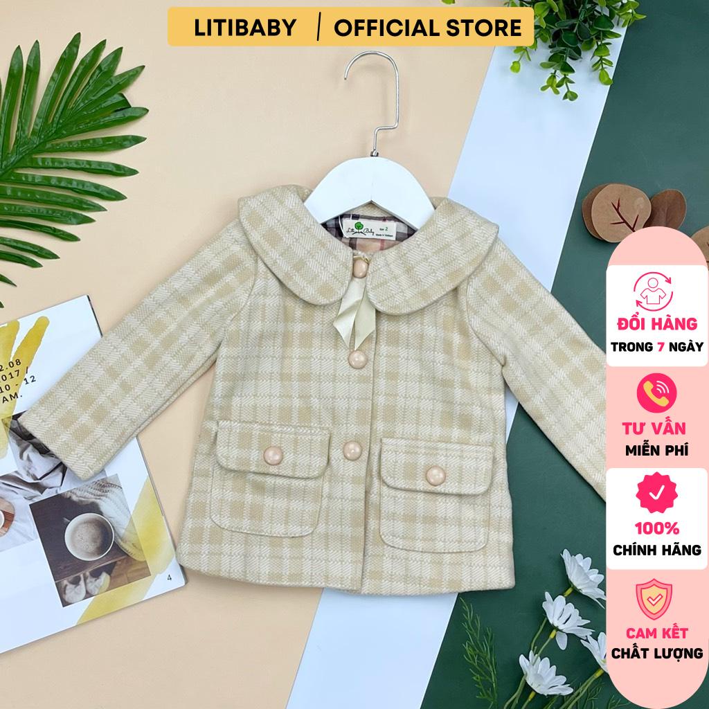 Áo khoác dạ vàng, hồng LITIBABY 2/7T