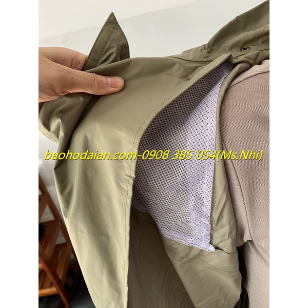 Áo mưa măng tô vải dù tráng nhựa siêu bền, chống thấm nước cực tốt- Hình thật