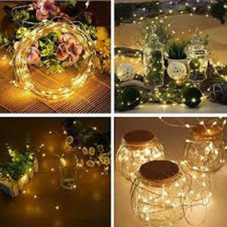 Đèn led 1m,2m,3m,5m (có kèm pin), mầu vàng nắng