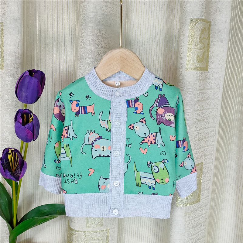 Áo Khoác Cardigan Dệt Kim Thời Trang Xuân Thu Cho Bé