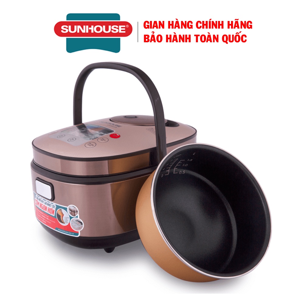 [Mã ELMALL10 giảm 10% đơn 500K] Nồi cơm điện tử Sunhouse Mama SHD8915, Dung tích 1.5 lít