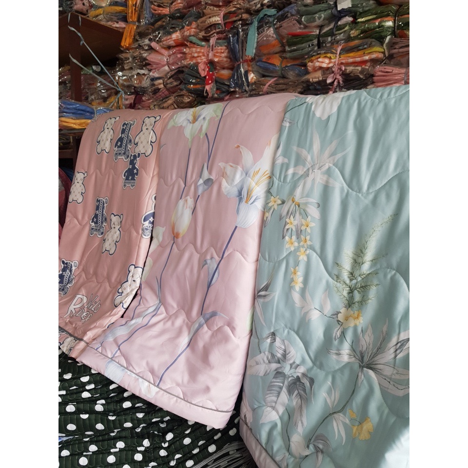 Chăn hè lụa Thái tencel chần bông 3 lớp nhập khẩu cao cấp kích thước 2mx2m2 (ảnh chụp điện thoại) maibedding