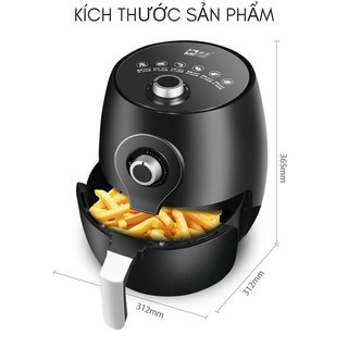 Nồi chiên không dầu CAMEL chính hãng Dung tích 5L/6L/8L Công suất 1350W Màu đen [LỖI 1 ĐỔI 1]