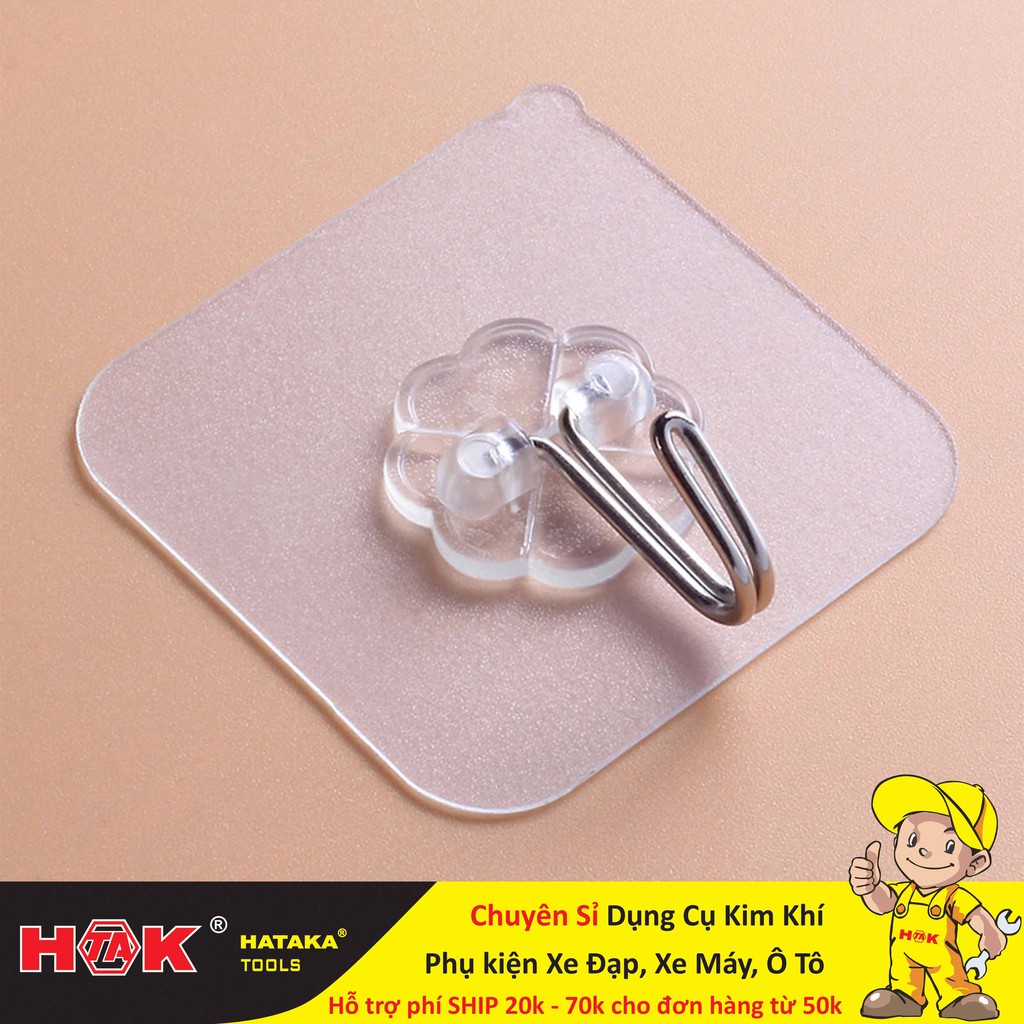 MÓC DÁN TƯỜNG Treo Đồ TRONG SUỐT T10 - Móc Dính Cường Lực Thần Thánh Siêu Dính Đa Năng - 6x6 cm