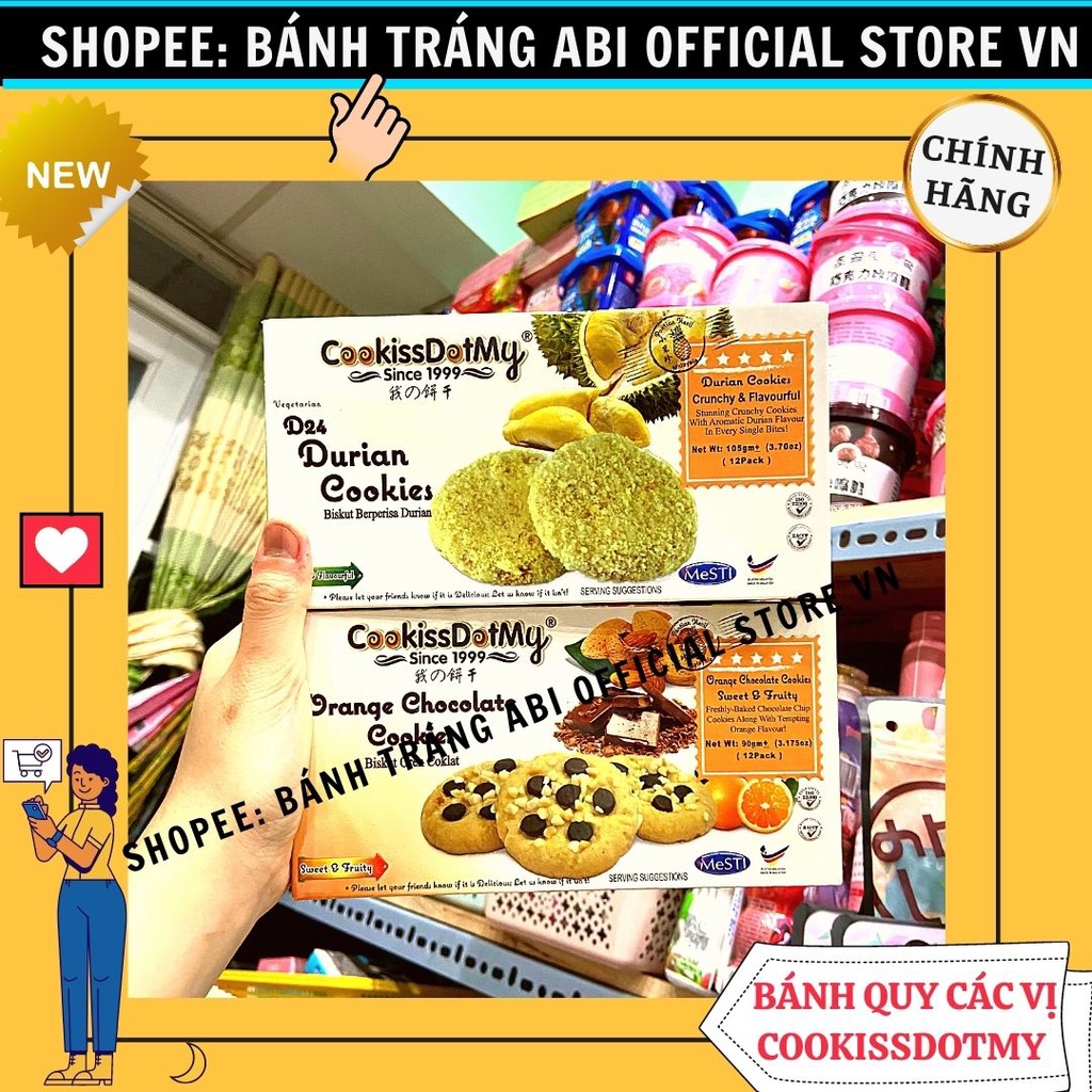 BÁNH QUY HỘP CAO CẤP NHIỀU VỊ COOKISSDOTMY Malaysia 100g