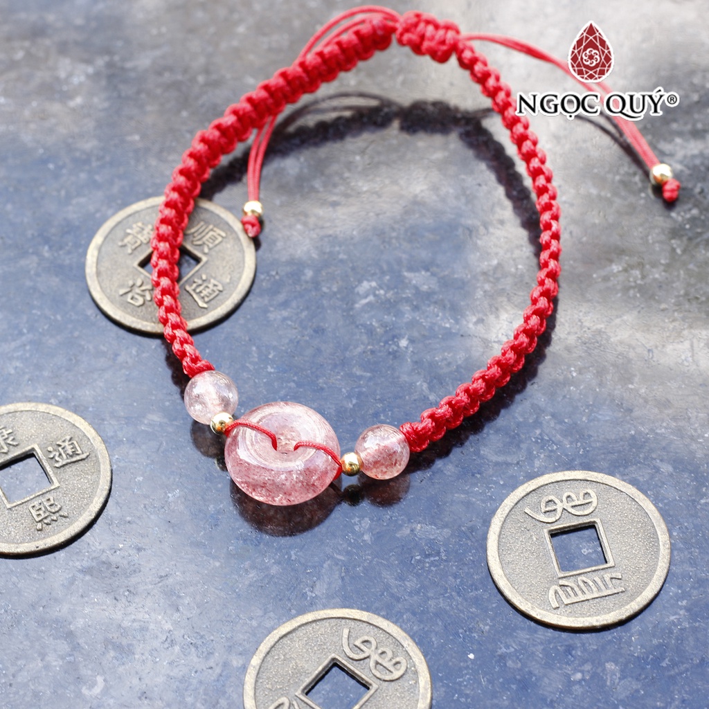 Vòng thắt dây đỏ đồng điếu TA dâu - Ngọc Quý Gemstones