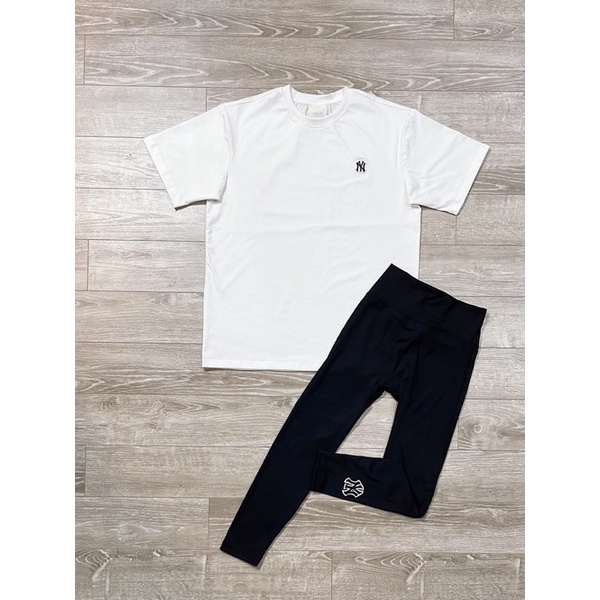 | ẢNH THẬT | QUẦN LEGGING DÀI N Y TRƠN LOGO THÊU