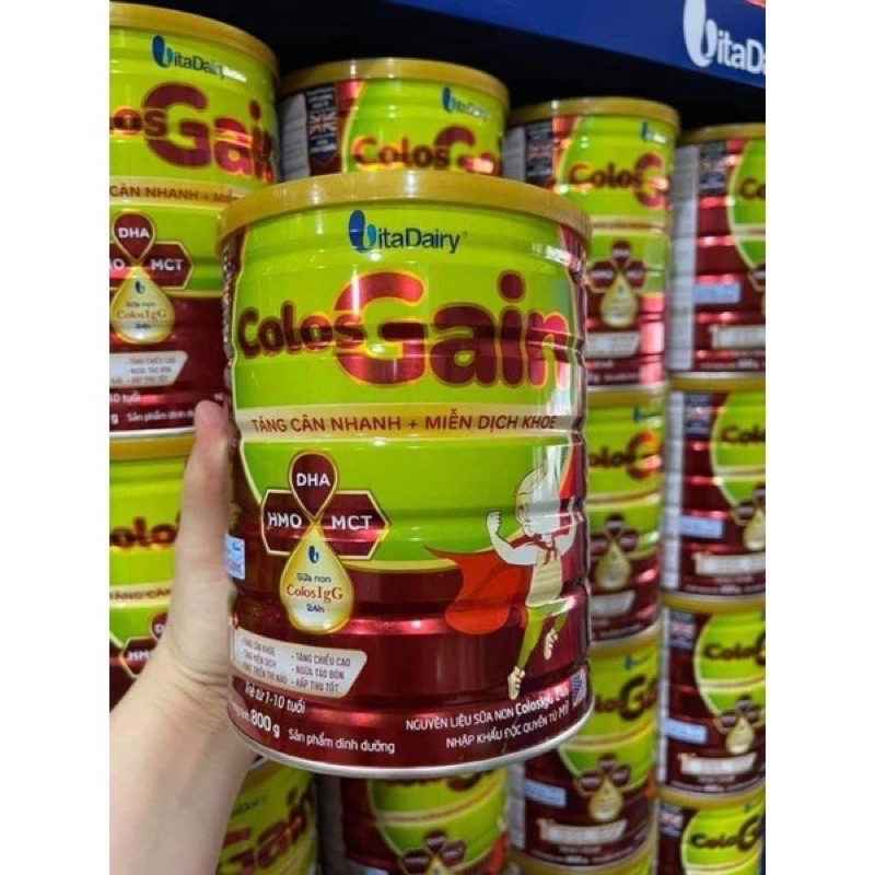 SỮA COLOSGAIN 0+ 1+ 800g có tích app