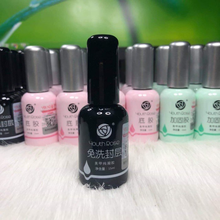 Top hoa hồng Youth Rose phủ bóng giúp móng chắc hơn nail 15ml