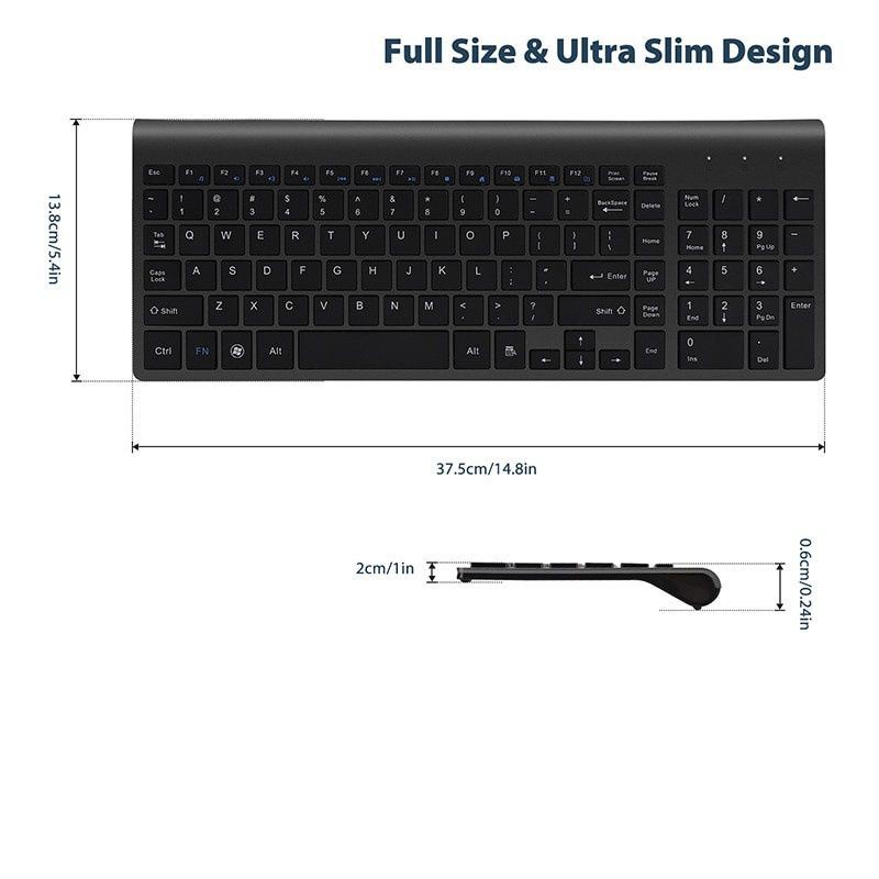 Bàn Phím Không Dây USB Mini 2.4G Dành Cho Notebook Laptop PC