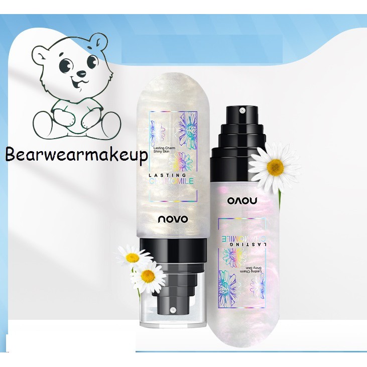 Xịt Khóa Giữ Lớp Nền Trang Điểm Lâu Trôi, Xịt Nhũ Bắt Sáng Cao Cấp Hoa Cúc Novo Chamomile
