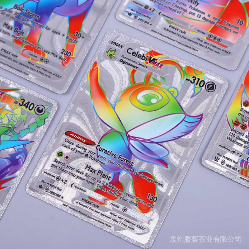 11 Thẻ Bài Pokemon Vàng Lá Màu Cầu Vồng Sưu Tầm Rare Quà Tặng Cho Trẻ Em
