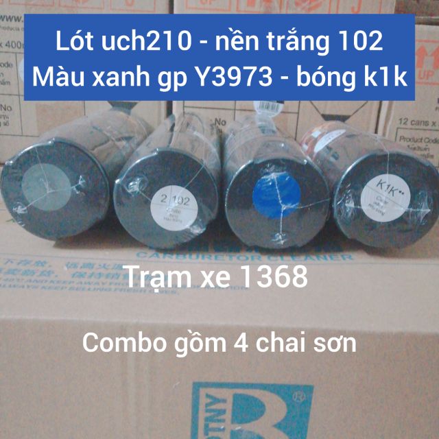 [ COMBO 4 CHAI ] SƠN XỊT SAMURAI MÀU XANH GP UCH210 - 102 - Y3973 - K1K