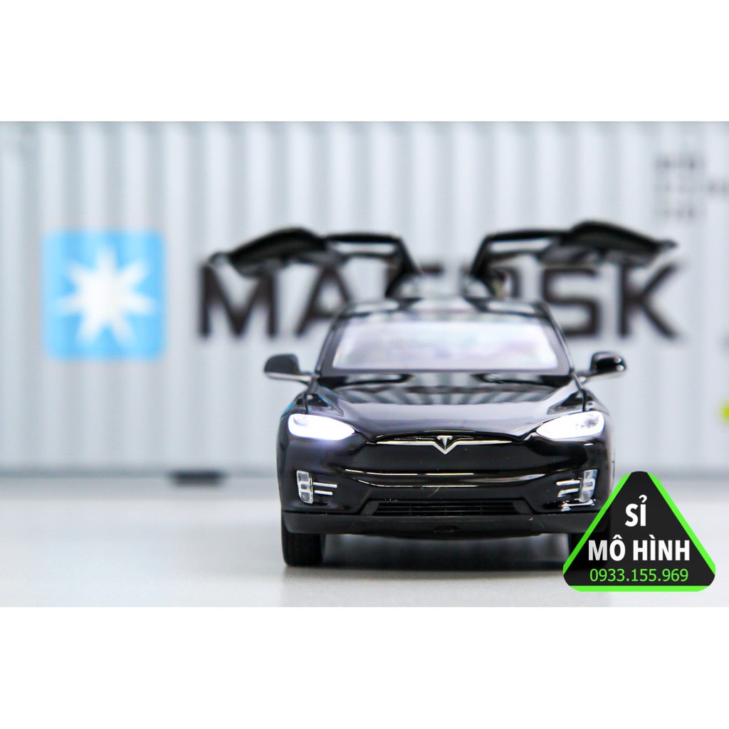 [ Sỉ Mô Hình ] Mô hình xe ô tô điện Tesla 1:32 Đen