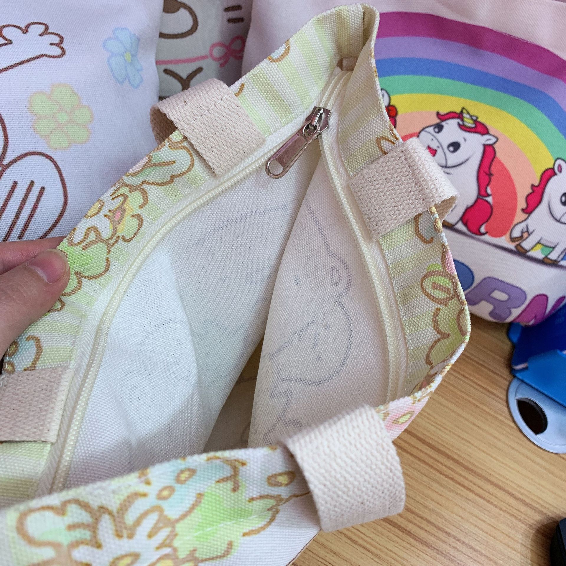 Túi Vải Canvas Đựng Hộp Cơm Trưa Họa Tiết Hoạt Hình Nhật Bản Dễ Thương Tiện Dụng | BigBuy360 - bigbuy360.vn