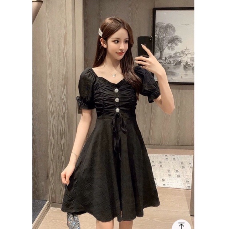 Váy nút bọc rút dây