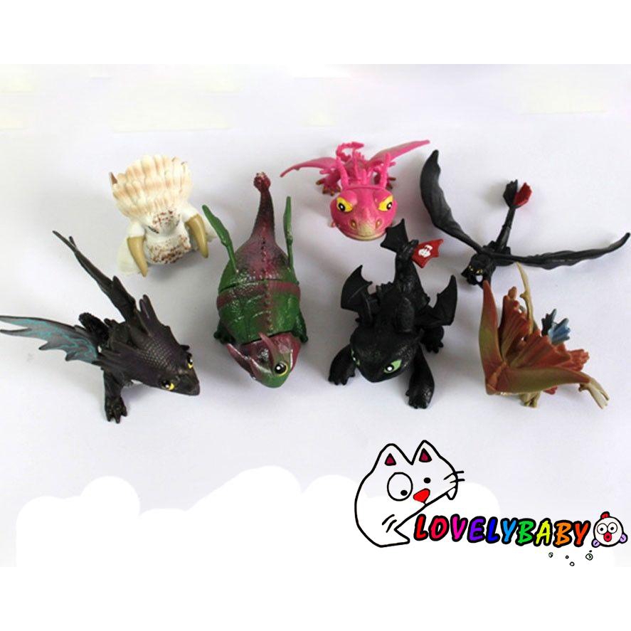 Set 7 mô hình đồ chơi nhân vật trong Bí kíp luyện rồng " how to Train Your Dragon