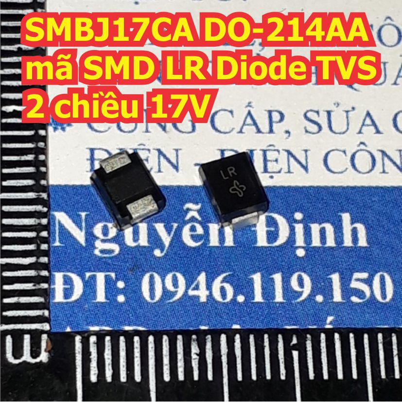 50 con SMBJ17CA DO-214AA mã SMD LR Diode TVS 2 chiều 17V