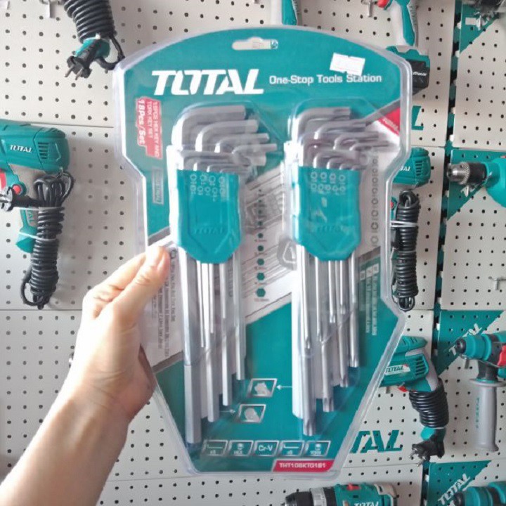 BỘ LỤC GIÁC THƯỜNG VÀ BI TOTAL THT106KT0181  BỘ CHÌA LỤC GIÁC KẾT HỢP