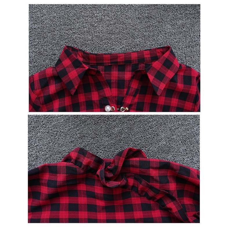 Q090711 -  Áo sơ mi nữ kẻ caro hàng nhập