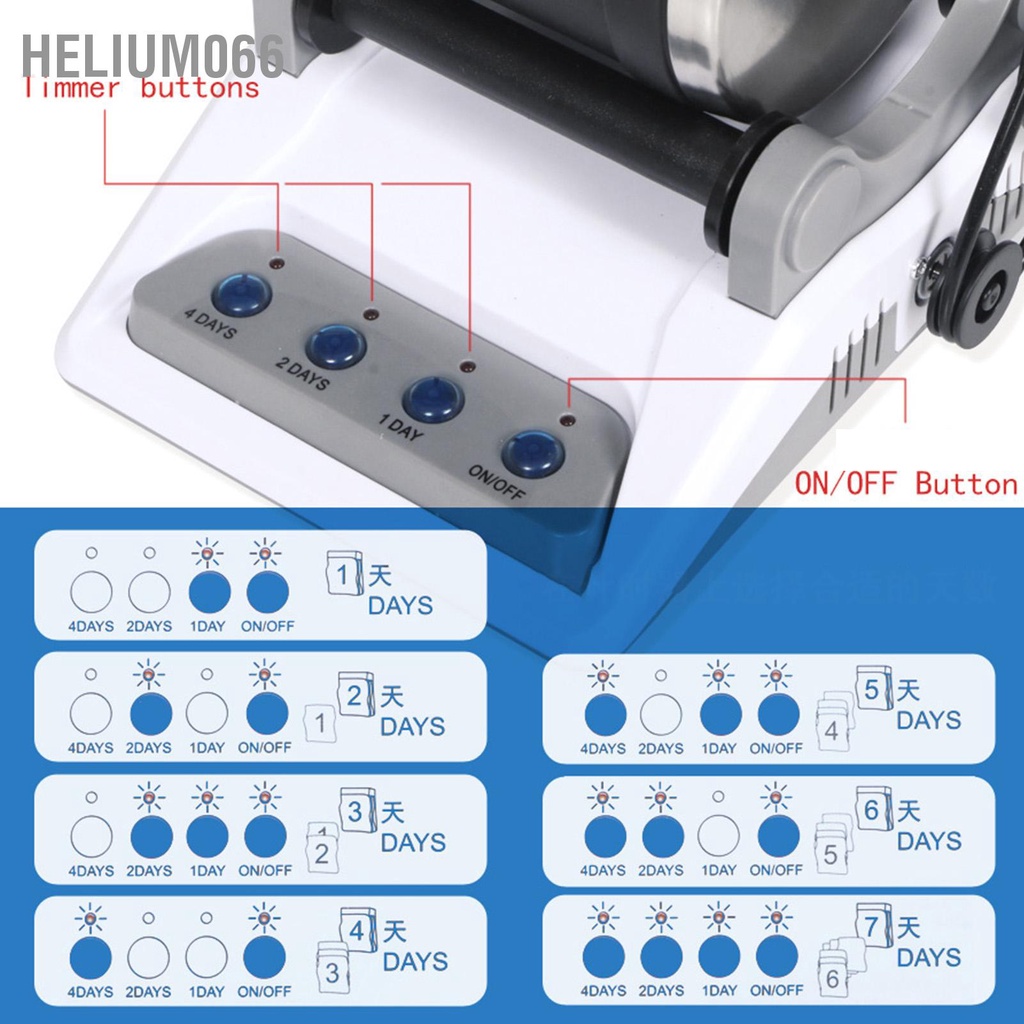 Rock Tumbler Kit Đồ chơi điện tự làm với Grits đánh bóng đá quý thô cho trẻ em người lớn 100‑240V Helium066
