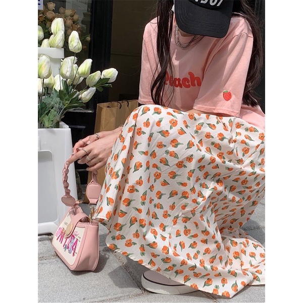 Chân váy thô hoa nhí 2 lớp Ulzzang style 🌸 Hàng Quảng Châu