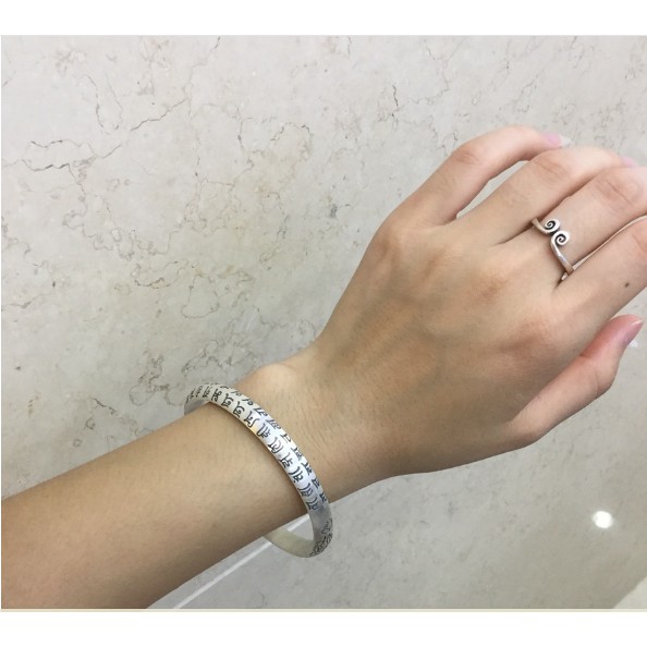 VÒNG TAY BẠC KHẮC THẦN CHÚ LĂNG NGHIÊM