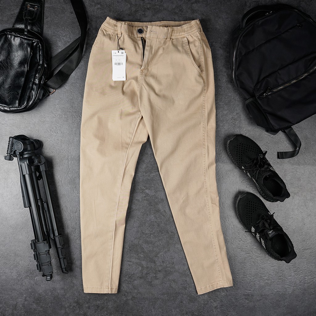 Quần KaKi Nam Co Giãn Ống Côn Dáng Công Sở  Thiết Kế Lưng Thun Dáng 4 Màu Đen Ghi Xám Be | BigBuy360 - bigbuy360.vn