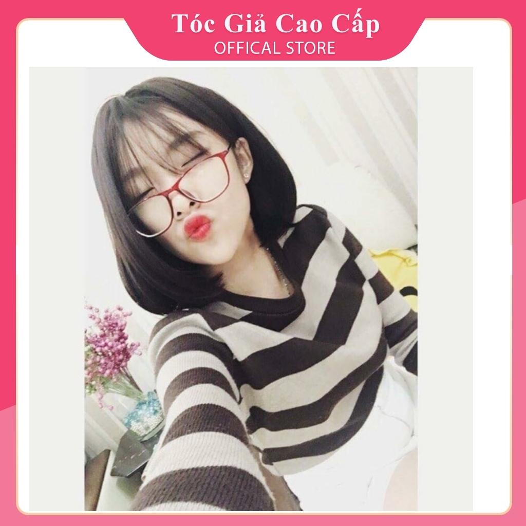 Tóc giả nguyên đầu ngắn nữ đẹp ❤️FREESHIP❤️ cả đầu vic thẳng - mã d3030