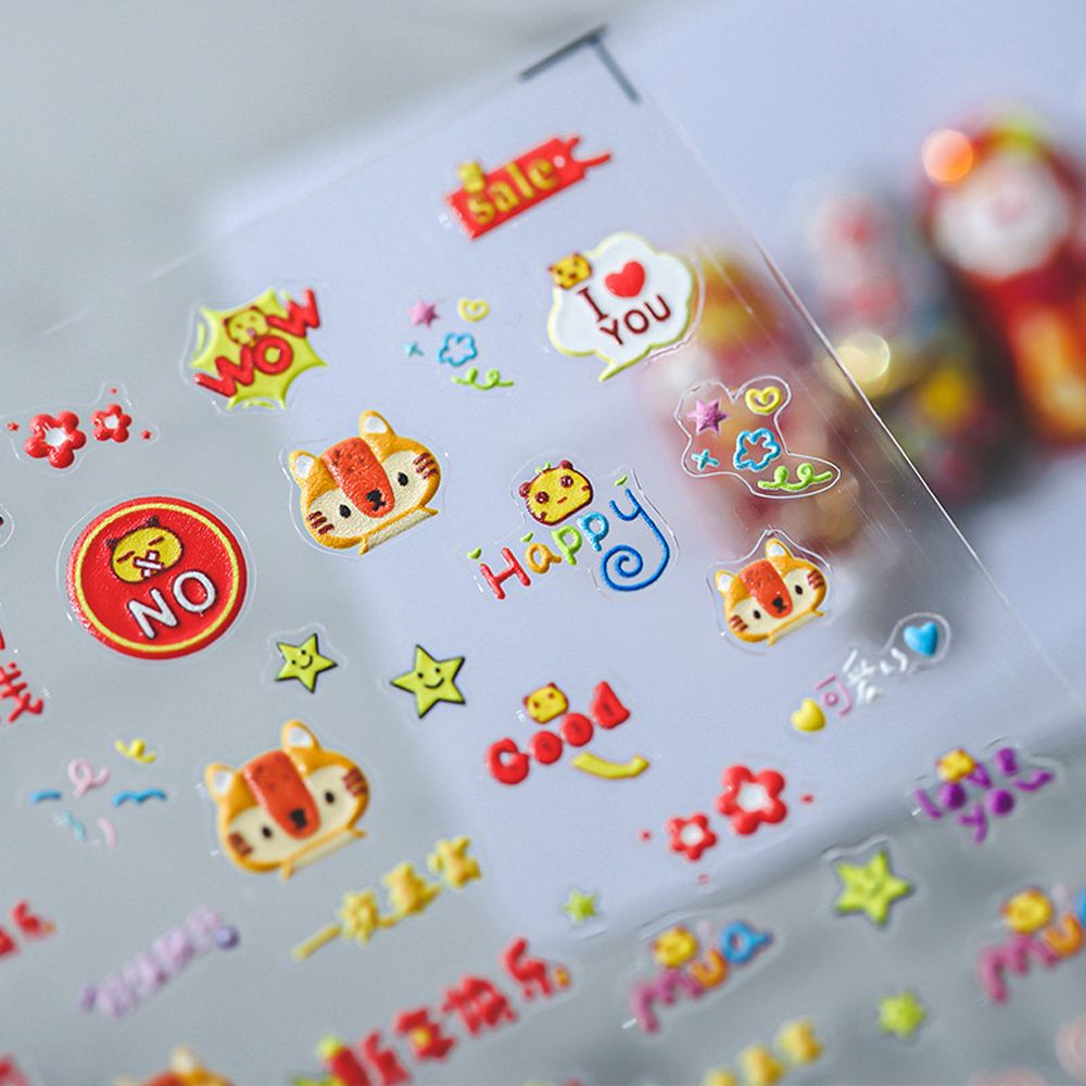 [Hàng mới về] Miếng dán trang trí móng 5d họa tiết hoạt hình dễ thương